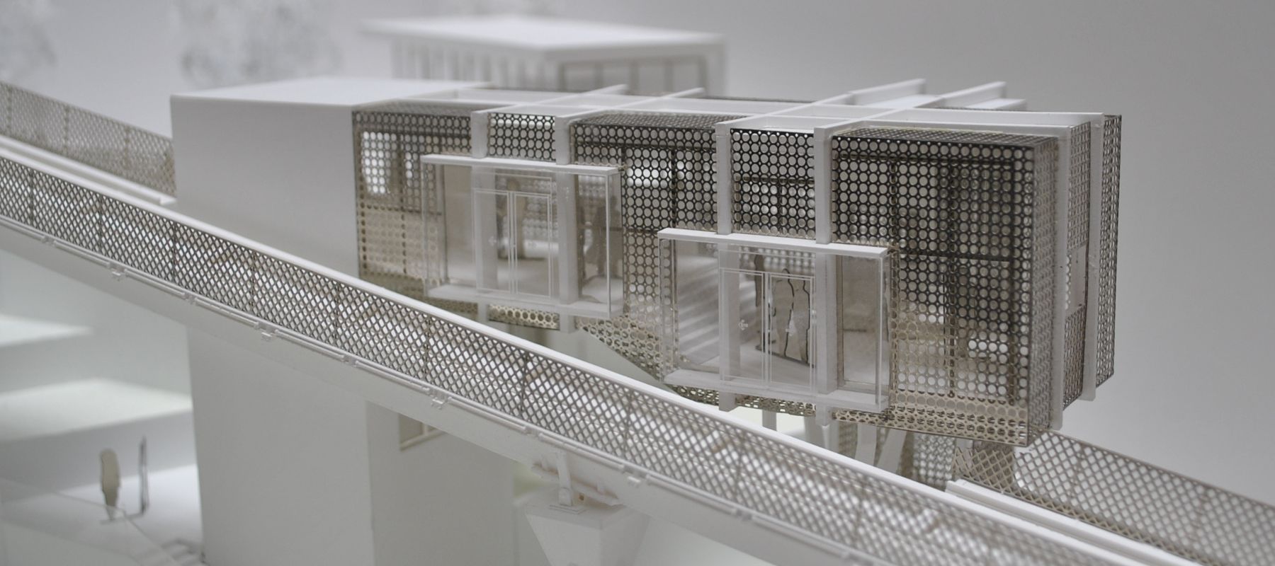 Funiculaire à Grasse, maquette blanche.